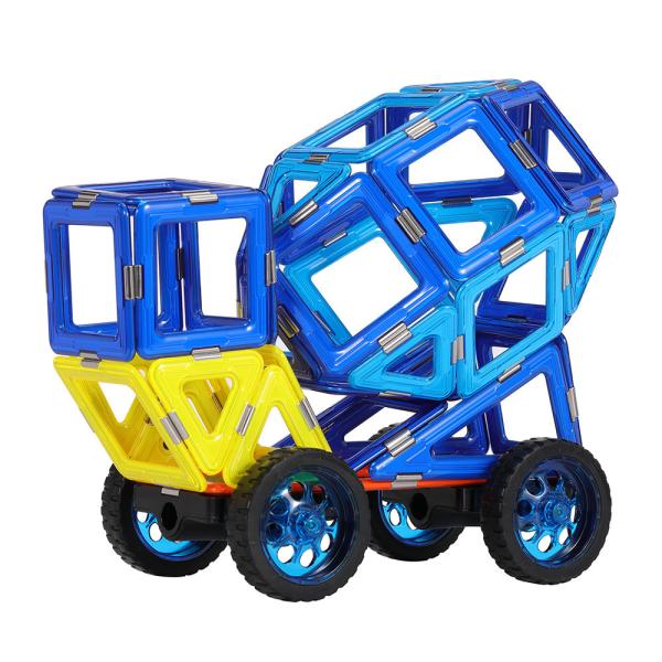 Concrete Mixer Magnetic Tiles Vehicles Engineering Car Kids Play Construction