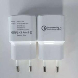 China QC3.0 QC2.0  5v 1a  5v 2.1a 5v 3a usb charger  white color usb adapter  for samsung  huawei  mobile phone on sale