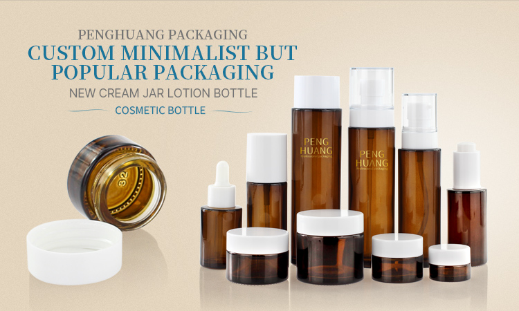 5g-200g Empty Frosted Glass Cosmetic Packaging Gogerous With Lid