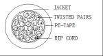 24AWG 350MHZ U/UTP Cat3 25 Pair Cable ETL UL Approved For Indoor / Outdoor