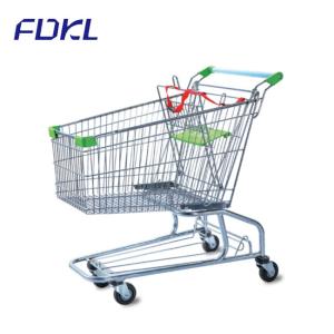 Quality Unfolding Steel Shopping Trolley , Wire Shopping Cart With Wheels wholesale