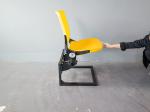 Plastic Beam Mounted Stadium Chair With Riser Mounted Brackets
