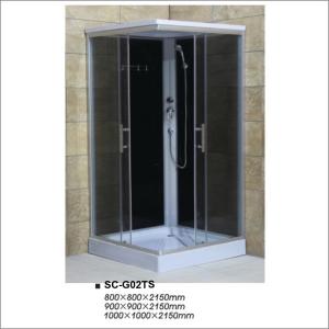Quality Fully Enclosed Complete Shower Cubicles With Black Painting Tempered Glass wholesale