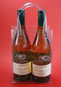 Quality clear carrier bags for wine bottles wholesale