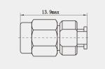 MSSM Male Stainless Steel RF Coaxial Connector For 2#Semi-rigid / Flexible