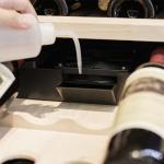 Precision Temperature Control Black Solid Wood Kitchen Wine Cooler