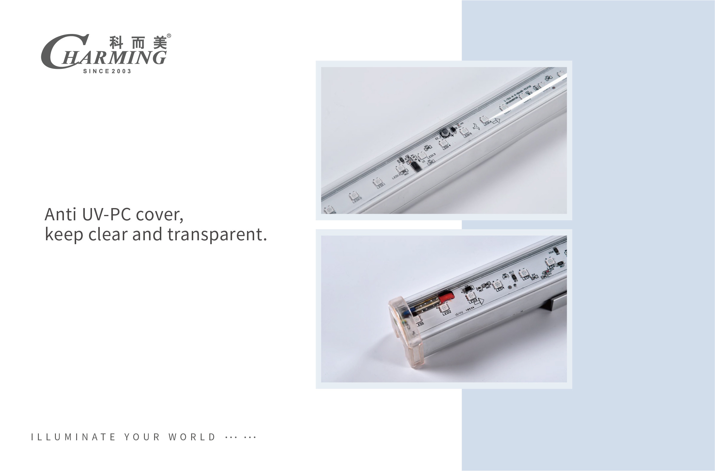 SMD5050 LED Pixel Tube Light RGB U38 Anti Corrosion Multi Scene
