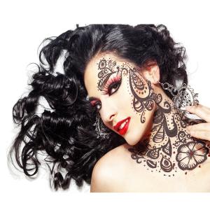 Quality Waterproof Non Toxic Gold Foil Body Tattoo Sticker for ladies wholesale