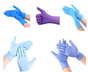 Quality Finger Textured Powder Free Nitrile Examination Gloves Customized Weight wholesale