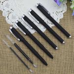 Gel pen,Promotional gel-ink pen with cap,black rubber gel-ink pen