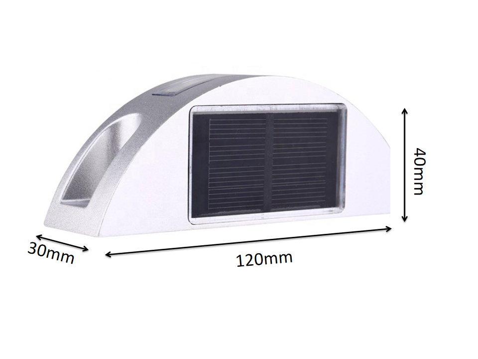 Road Warning Solar Semi circle Cat Eye Road Stud with Aluminium and PC Material