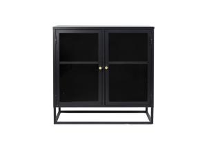 Quality 85cm Metal Frame 4 Glass Doors BSCI Modern Storage Chest wholesale
