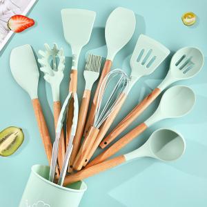 Quality Custom Logo Acceptable Non Stick Cooking Utensils Heat Resistant Silicone Spatula Set wholesale