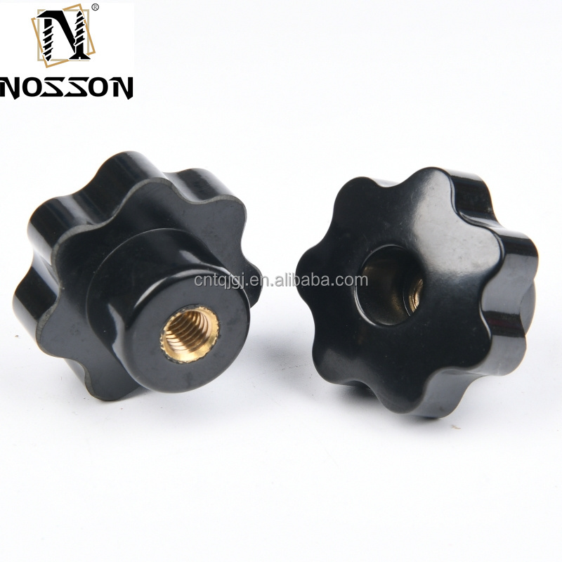 Chrome Plated Oil Gas Plastic Knurled Clamping Nuts Knob Handle Star Knob Assortment Kit M4/M6/M8/M10 Threaded Hand Knob