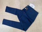4 Buttons Ladies High Waisted Skinny Jeans Dark Blue 85% Cotton 13% Polyester