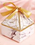 small cube magnetic gift box with ribbon