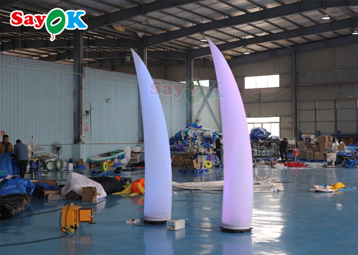 Unique Ivory LED Lighting Inflatable Pillar Lamp Wedding Decorative Lighting Tube