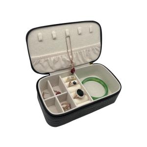 Quality Flannel Interior Deluxe Synthetic Leather Jewelry Case Velvet Lining wholesale