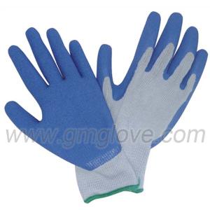 Quality 13G Polyester Seamless Latex Garden Gloves wholesale