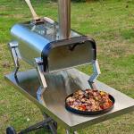 Outdoor12" Wood Fired Pizza Ovens Pellet Pizza Stove For Outdoor Picnic