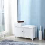 E1 MDF 0.082m3 CBM Wooden Shoe Cabinet Paralleled Double Door
