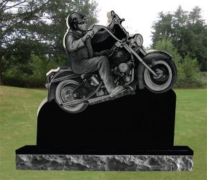 Quality American style grey granite motorbike monuments wholesale