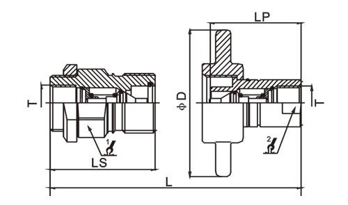 Thread Lock Hydraulic Quick Release Coupling KZE-BC Connect Under Pressure