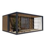 20ft Luxury Prefab Wooden House with Kitchen Bathroom and Outdoor BBQ Flat Pack