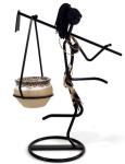 Creative Iron Art Figure Flower Succulent Pot for Home Decoration