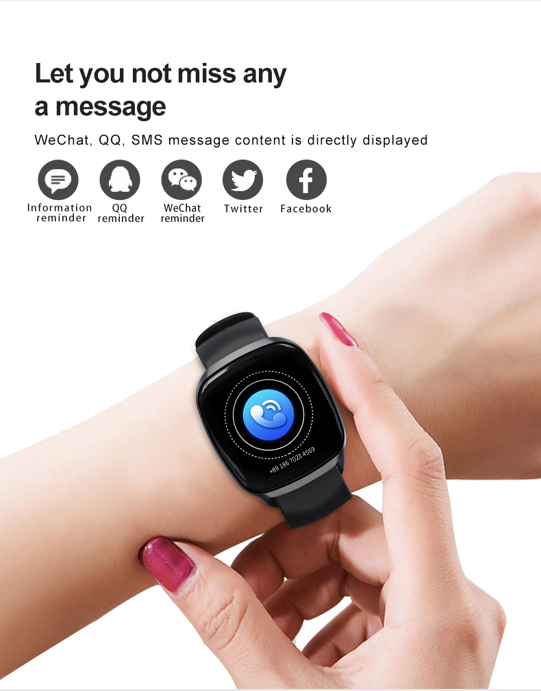 GT105 BLE Calling Smartwatch 170mA Battery Blood Pressure Wristwatch Bracelet Android Heart Rate apply to Apple