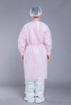 SMS Surgical 35GSM PP PE Pink Disposable Isolation Gown