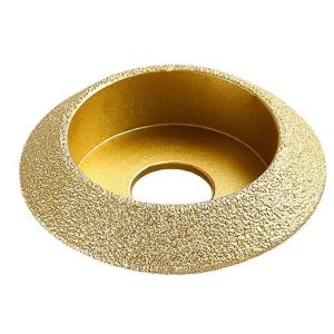 Quality 75mm Diamond Hand V Shape Grinding Wheel Vacuum Brazed wholesale