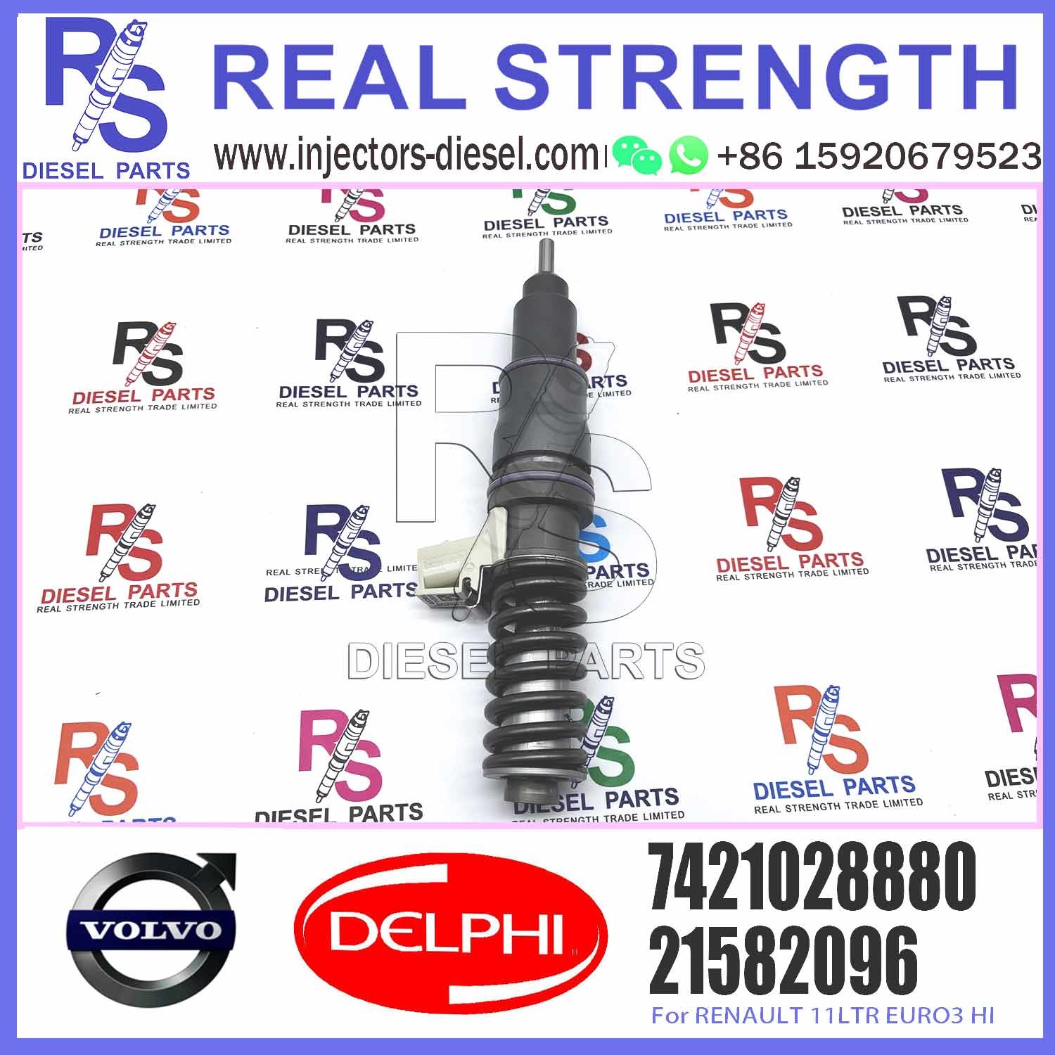 Direct Sale Diesel Fuel Injector 21582096 7421028880 74221644598 BEBE4D35002 For RENAULT 11LTR EURO3 HI