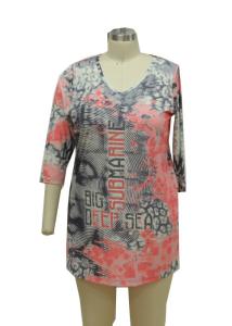 Quality Digital Printing Women'S 3 4 Sleeve Baseball Tees , Custom Rhinestone T Shirts wholesale