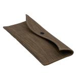 Pvc 182x86mm Handmade Leather Glasses Case Portable Holder Embossing Logo