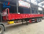 Stake Semi Trailer 3 Axles Sidewall Semi Truck Trailers for Cargo Transport