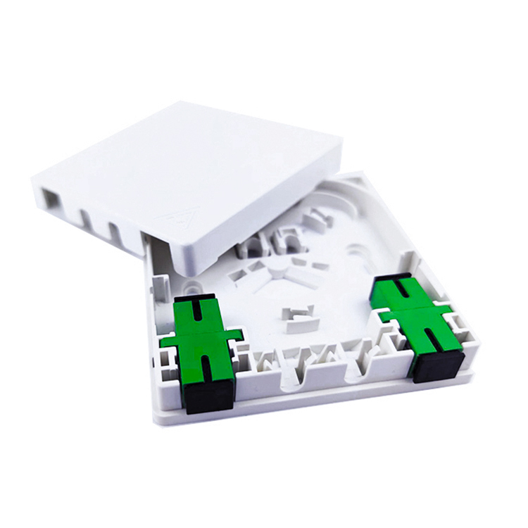 2 Cores SC APC Plastic Fiber Optic Faceplate Socket Panel Suitable for FTTH Network