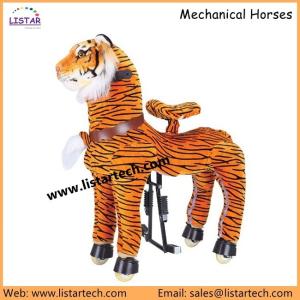 Quality Popular Amusement Park Rides of Big Plush Ride on Toy Horse on Wheels wholesale