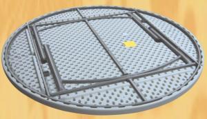 Quality outdoor 2m round folding banquet table/outdoor party table wholesale