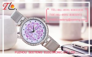Quality beautiful and fashion ladies watch with alloy band customized colorful dial wholesale