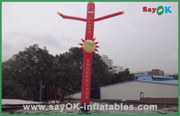 Air Dancing Man Advertising Commercial Red 6m Inflatable Tube Man With Logo