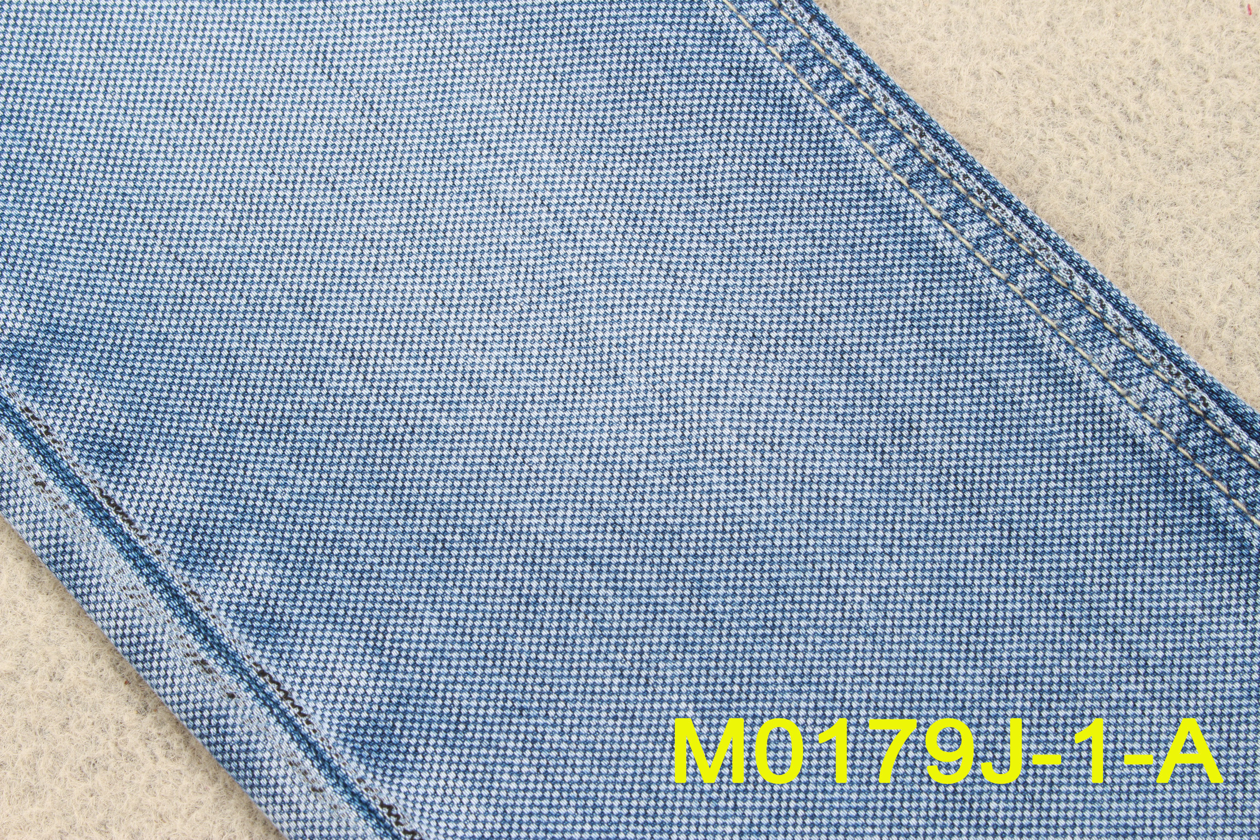 11oz Irregular Weave Cotton Spandex Denim Fabric For Women Mercerized Finish