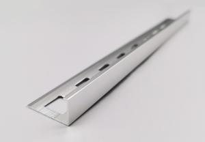 Polishing L Shaped Aluminium Extrusion Straight Edge Tile Trim With Holes 10mm Height