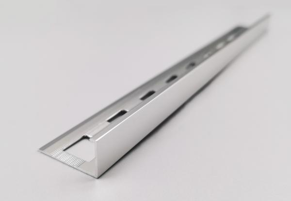 Polishing L Shaped Aluminium Extrusion Straight Edge Tile Trim With Holes 10mm