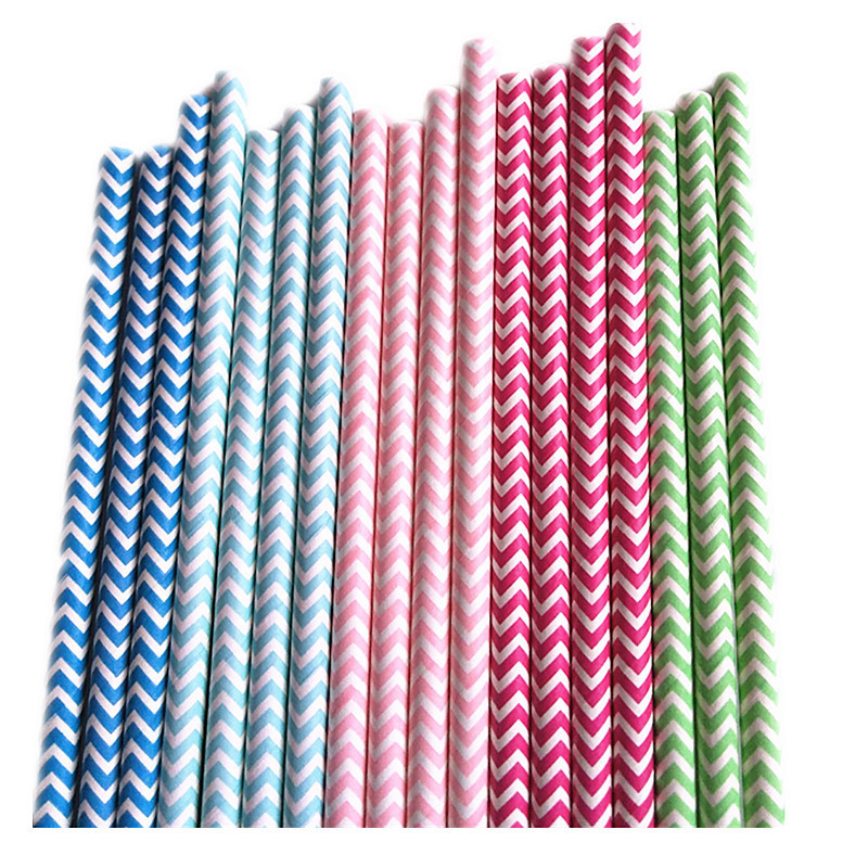 FDA Certificate Biodegradable Paper Straws Food-grade Recyclable Printed Eco-friendly Paper Straws with diff designs