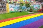 Blue Artificial Grass Carpet For Kindergarten 9000D