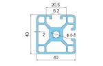 Anodic Oxidation 40 Series Aluminium Construction Profiles Sandblasting
