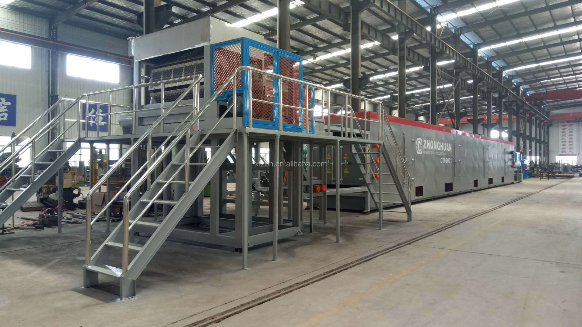 6000 pcs/hr Full Automatic Rotary Egg Tray Machine Line 380-440V