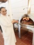 4 Wheels Stainless Steel Pizza Oven Outdoor 900mm Wood Fired Pizza Oven