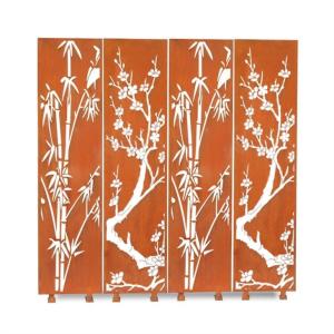 Quality Bamboo Metal Corten Steel Privacy Screens 1.5-3mm Thickness wholesale